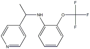 N-[1-(pyridin-4-yl)ethyl]-2-(trifluoromethoxy)aniline Struktur