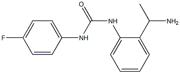 N-[2-(1-aminoethyl)phenyl]-N'-(4-fluorophenyl)urea Struktur