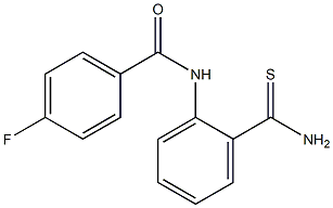 N-[2-(aminocarbonothioyl)phenyl]-4-fluorobenzamide Struktur