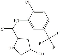 N-[2-chloro-5-(trifluoromethyl)phenyl]-4-hydroxypyrrolidine-2-carboxamide Struktur