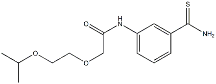 N-[3-(aminocarbonothioyl)phenyl]-2-(2-isopropoxyethoxy)acetamide Struktur