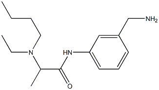 N-[3-(aminomethyl)phenyl]-2-[butyl(ethyl)amino]propanamide Struktur