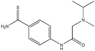 N-[4-(aminocarbonothioyl)phenyl]-2-[isopropyl(methyl)amino]acetamide Struktur