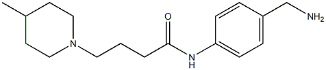 N-[4-(aminomethyl)phenyl]-4-(4-methylpiperidin-1-yl)butanamide Struktur