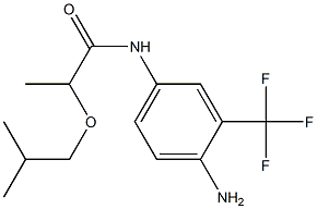 N-[4-amino-3-(trifluoromethyl)phenyl]-2-(2-methylpropoxy)propanamide Struktur