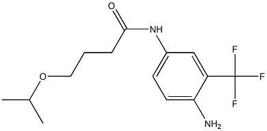 N-[4-amino-3-(trifluoromethyl)phenyl]-4-(propan-2-yloxy)butanamide Struktur