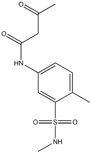 N-[4-methyl-3-(methylsulfamoyl)phenyl]-3-oxobutanamide Struktur