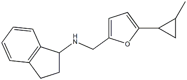 N-{[5-(2-methylcyclopropyl)furan-2-yl]methyl}-2,3-dihydro-1H-inden-1-amine Struktur