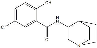 N-{1-azabicyclo[2.2.2]octan-3-yl}-5-chloro-2-hydroxybenzamide Struktur