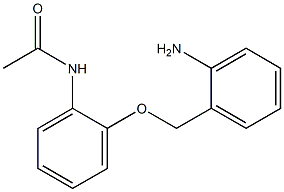 N-{2-[(2-aminophenyl)methoxy]phenyl}acetamide Struktur