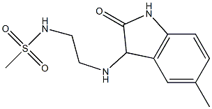 N-{2-[(5-methyl-2-oxo-2,3-dihydro-1H-indol-3-yl)amino]ethyl}methanesulfonamide Structure