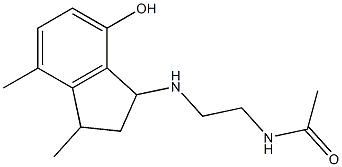 N-{2-[(7-hydroxy-3,4-dimethyl-2,3-dihydro-1H-inden-1-yl)amino]ethyl}acetamide Struktur