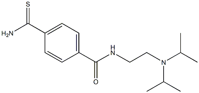 N-{2-[bis(propan-2-yl)amino]ethyl}-4-carbamothioylbenzamide Struktur