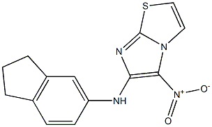 N-2,3-dihydro-1H-inden-5-yl-5-nitroimidazo[2,1-b][1,3]thiazol-6-amine Struktur