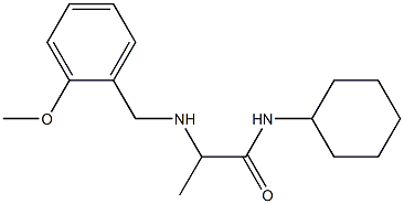 N-cyclohexyl-2-{[(2-methoxyphenyl)methyl]amino}propanamide Struktur