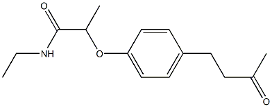 N-ethyl-2-[4-(3-oxobutyl)phenoxy]propanamide Struktur