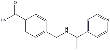 N-methyl-4-({[1-(pyridin-4-yl)ethyl]amino}methyl)benzamide Struktur