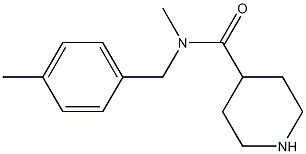 N-methyl-N-[(4-methylphenyl)methyl]piperidine-4-carboxamide Struktur