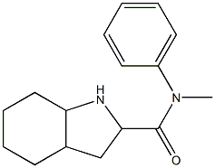 N-methyl-N-phenyloctahydro-1H-indole-2-carboxamide Struktur