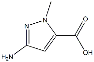 5-Amino-2-methyl-2H-pyrazole-3-carboxylic acid Struktur