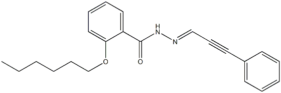 2-(hexyloxy)-N'-(3-phenyl-2-propynylidene)benzohydrazide Struktur