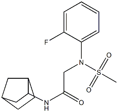 N-bicyclo[2.2.1]hept-2-yl-2-[2-fluoro(methylsulfonyl)anilino]acetamide Struktur