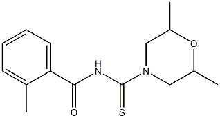 N-[(2,6-dimethyl-4-morpholinyl)carbothioyl]-2-methylbenzamide Struktur