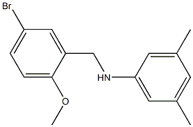 N-{[5-bromo-2-(methyloxy)phenyl]methyl}-3,5-dimethylaniline Struktur