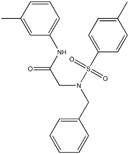 2-{benzyl[(4-methylphenyl)sulfonyl]amino}-N-(3-methylphenyl)acetamide Struktur