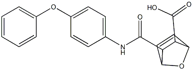 3-[(4-phenoxyanilino)carbonyl]-7-oxabicyclo[2.2.1]hept-5-ene-2-carboxylic acid Struktur