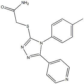 2-{[4-(4-methylphenyl)-5-(4-pyridinyl)-4H-1,2,4-triazol-3-yl]sulfanyl}acetamide Struktur