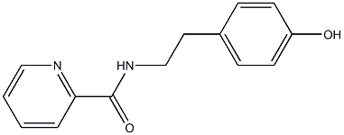 N-[2-(4-hydroxyphenyl)ethyl]-2-pyridinecarboxamide Struktur