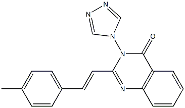 2-[2-(4-methylphenyl)vinyl]-3-(4H-1,2,4-triazol-4-yl)-4(3H)-quinazolinone Struktur