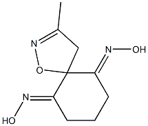 3-methyl-1-oxa-2-azaspiro[4.5]dec-2-ene-6,10-dione dioxime Struktur