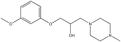 1-(3-methoxyphenoxy)-3-(4-methyl-1-piperazinyl)-2-propanol Struktur