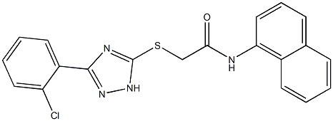 2-{[3-(2-chlorophenyl)-1H-1,2,4-triazol-5-yl]sulfanyl}-N-(1-naphthyl)acetamide Struktur