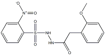 2-nitro-N'-[(2-methoxyphenyl)acetyl]benzenesulfonohydrazide Struktur