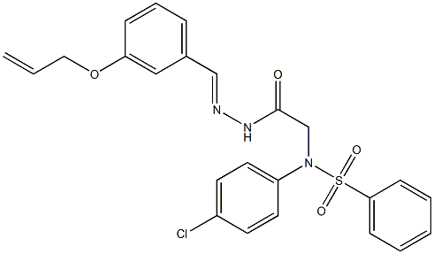 N-(2-{2-[3-(allyloxy)benzylidene]hydrazino}-2-oxoethyl)-N-(4-chlorophenyl)benzenesulfonamide Struktur