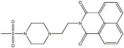 2-{2-[4-(methylsulfonyl)-1-piperazinyl]ethyl}-1H-benzo[de]isoquinoline-1,3(2H)-dione Struktur