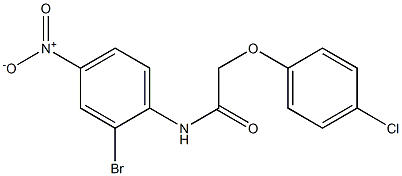 N-{2-bromo-4-nitrophenyl}-2-(4-chlorophenoxy)acetamide Struktur