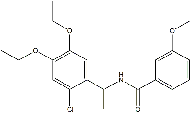 N-[1-(2-chloro-4,5-diethoxyphenyl)ethyl]-3-methoxybenzamide Struktur