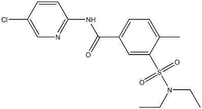 N-(5-chloropyridin-2-yl)-3-[(diethylamino)sulfonyl]-4-methylbenzamide Struktur