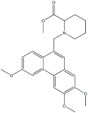 methyl 1-[(2,3,6-trimethoxy-9-phenanthryl)methyl]-2-piperidinecarboxylate Struktur