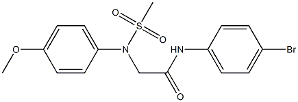 N-(4-bromophenyl)-2-[4-methoxy(methylsulfonyl)anilino]acetamide Struktur