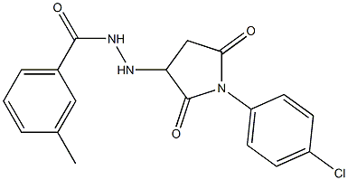 N'-[1-(4-chlorophenyl)-2,5-dioxopyrrolidin-3-yl]-3-methylbenzohydrazide Struktur