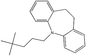 5-(4,4-dimethylpentyl)-10,11-dihydro-5H-dibenzo[b,f]azepine Struktur