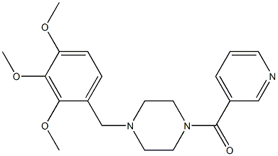 1-(3-pyridinylcarbonyl)-4-(2,3,4-trimethoxybenzyl)piperazine Struktur