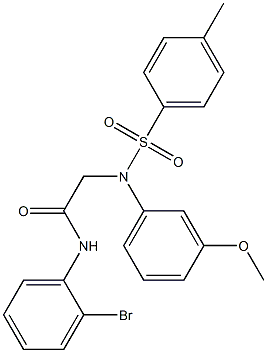 N-(2-bromophenyl)-2-{3-methoxy[(4-methylphenyl)sulfonyl]anilino}acetamide Struktur