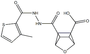 3-({2-[(3-methyl-2-thienyl)carbonyl]hydrazino}carbonyl)-7-oxabicyclo[2.2.1]heptane-2-carboxylic acid Struktur