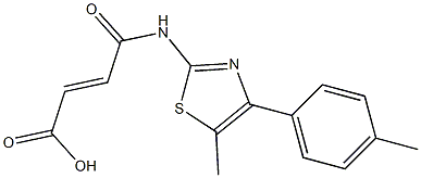 4-{[5-methyl-4-(4-methylphenyl)-1,3-thiazol-2-yl]amino}-4-oxo-2-butenoic acid Struktur